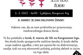 Naj se sliši glas žensk! Pridružite se nam na Kongresnem trgu v Ljubljani!